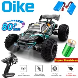 Oike 4WD Super Brushless 80KM or 50KM/H RC Car With LED Remote Control Cars High Speed Drift Racing 4x4 Off Road Buggy Truck Toy