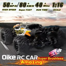 Oike 4WD Super Brushless 80KM or 50KM/H RC Car With LED Remote Control Cars High Speed Drift Racing 4x4 Off Road Buggy Truck Toy