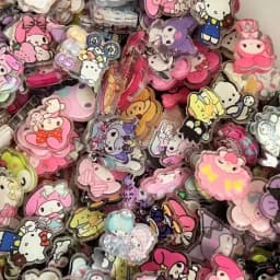 New 2cm Acrylic DIY Material Anime Cartoon Kawaii Pattern Refrigerator Magnet Pendant Material Accessories Brooch Keychain Gift