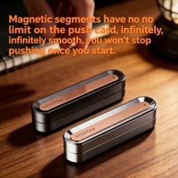 EDC Fidget Toys Magnetic Push Slider Crisp Sound Mechanical Ratchet Fidget Spinner ADHD Anxiety Stress Relief Toy ADHD Desk Toy