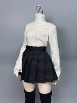 No Doll，New 30/45/60cm Doll's Clothes for 1/3 1/4 1/6 Bjd Doll High-neck ribbed sweater Diy Girl Toys Dress Up Doll Accessories