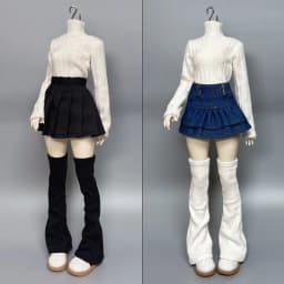 No Doll，New 30/45/60cm Doll's Clothes for 1/3 1/4 1/6 Bjd Doll High-neck ribbed sweater Diy Girl Toys Dress Up Doll Accessories