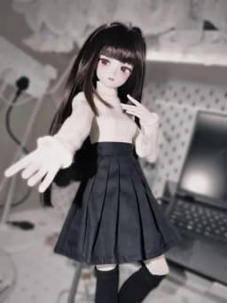 No Doll，New 30/45/60cm Doll's Clothes for 1/3 1/4 1/6 Bjd Doll High-neck ribbed sweater Diy Girl Toys Dress Up Doll Accessories