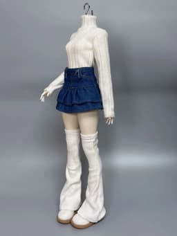 No Doll，New 30/45/60cm Doll's Clothes for 1/3 1/4 1/6 Bjd Doll High-neck ribbed sweater Diy Girl Toys Dress Up Doll Accessories