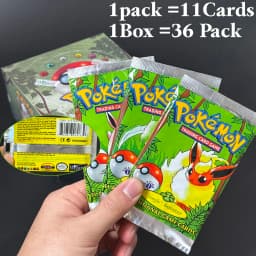 PKM Base Set Fossil Jungle Team Rocket Neo Destiny Booster Box 1999 2000 Year 1st Edition 1Box 36 Packs Proxy Game Cards Sealed