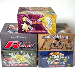 PKM Base Set Fossil Jungle Team Rocket Neo Destiny Booster Box 1999 2000 Year 1st Edition 1Box 36 Packs Proxy Game Cards Sealed