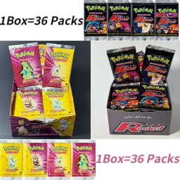 PKM Base Set Fossil Jungle Team Rocket Neo Destiny Booster Box 1999 2000 Year 1st Edition 1Box 36 Packs Proxy Game Cards Sealed