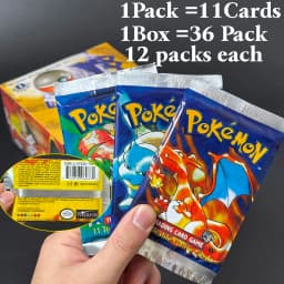 PKM Base Set Fossil Jungle Team Rocket Neo Destiny Booster Box 1999 2000 Year 1st Edition 1Box 36 Packs Proxy Game Cards Sealed