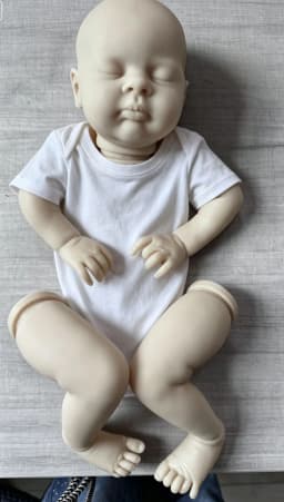 NPK New 19inch Popular Unfinished Unpaintedd Unassembled Reborn Doll Kit Esenia with cloth body DIY doll parts for Artists