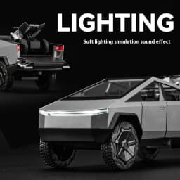 Cyber Truck Pickup Trailer RV Metal Alloy Toy Car Model Die-Casting Off-Road Vehicle Men's Gift Collection Truck Ornaments