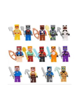 30/60pcs Cartoon Minecraft Building Blocks Small Particle Puzzle Assembly DIY Dolls Male and Female Toy Gifts