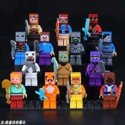 30/60pcs Cartoon Minecraft Building Blocks Small Particle Puzzle Assembly DIY Dolls Male and Female Toy Gifts