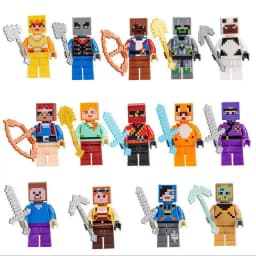 30/60pcs Cartoon Minecraft Building Blocks Small Particle Puzzle Assembly DIY Dolls Male and Female Toy Gifts