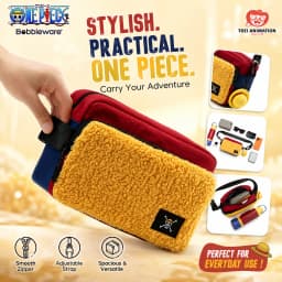 Official One Piece Anime Shoulder Bag Luffy Zoro Chopper Crossbody Bag Waterproof Layer Travel Storage Bag Fans Collection Gift.