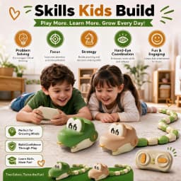 New Electric Remote-Controlled Snake Magnet Car,Parent-Child Interactive MultiPlayer Battle Toy,Christmas Birthday Gift for Kids