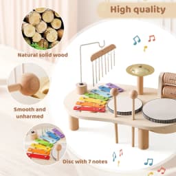 1A-Educational Toys Wooden Aeolian Bells Montessori Children's Musical Toys Xylophone Newborn Birthday Gifts Music Table Toys