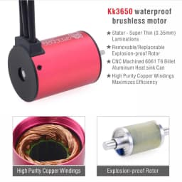 Surpass Hobby Waterproof Brushless Motor KK 3650 3660 3665 3670 3674 for 1/8 1/10 RC Car Racing Off-Road Wltoys MJX Hglrc Boat