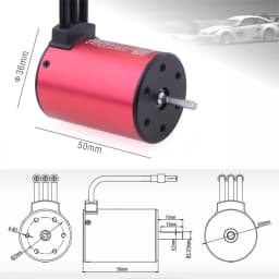 Surpass Hobby Waterproof Brushless Motor KK 3650 3660 3665 3670 3674 for 1/8 1/10 RC Car Racing Off-Road Wltoys MJX Hglrc Boat
