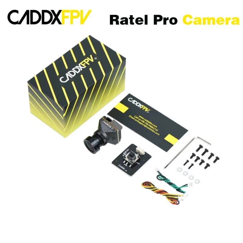 CADDXFPV Ratel Pro Analog Camera 1500TVL 9.5g Super WDR 4.5V-27V NTSC/PAL CMOS FPV Starlight Night Vision Blacklight Camera