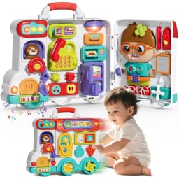 Busy Board Montessori Toys for Toddler Aged 2-3 Years, Educational Learning Toy ,Fine Motor Skills Developmental Birthday Gift