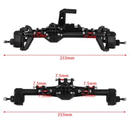 H10 Portal or Straight Axle Plastic +Brass or Aluminum Alloy Front Rear Complete Axles for Vanquish 1/10 RC Crawler Car Upgrade