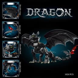 1026 PCS Mysterious Creature Dragon Model Puzzle Building Blocks - Hobbyist Collectibles ornaments & Decorations - Perfect Gifts