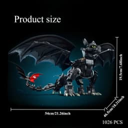 1026 PCS Mysterious Creature Dragon Model Puzzle Building Blocks - Hobbyist Collectibles ornaments & Decorations - Perfect Gifts