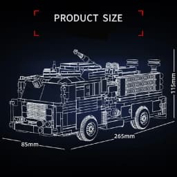 Technical American-style Urban Fire Truck Model Building Blocks MOC City Classic Fire Engine Bricks Toys Gifts For Adult