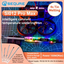 SEQURE SI012 Pro Max English-Russian Bilingual Professional Soldering Iron Pen Set with LED Light for T12|TS|SI Tip