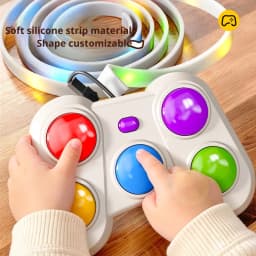 Rhythm Light Chase Game Dual Mode Sensory Toy Rechargeable Reaction Game LED Music Light Matching Family Fun Stress Relief