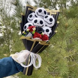 Halloween Plush Doll Toy With Flowers Bouquet Stuffed Animals Valentine Christmas Graduation Gift