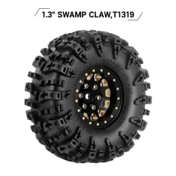 INJORA 87g Brass Swamp Claw 70*27mm S5 Mud Terrain 1.3" Wheel Tires Set for 1/18 1/24 RC Crawler Car