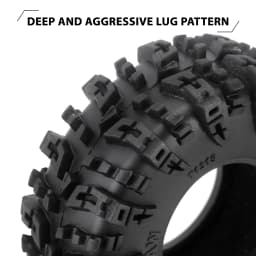 INJORA 87g Brass Swamp Claw 70*27mm S5 Mud Terrain 1.3" Wheel Tires Set for 1/18 1/24 RC Crawler Car
