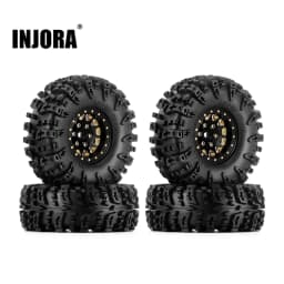 INJORA 87g Brass Swamp Claw 70*27mm S5 Mud Terrain 1.3" Wheel Tires Set for 1/18 1/24 RC Crawler Car