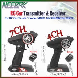 RC Car Transmitter & Receiver 7CH 4CH 2.4G Digital Radio Remote Control with RX-G7X/RX-G4 Receiver for RC Crawler Car MN82 MN99S