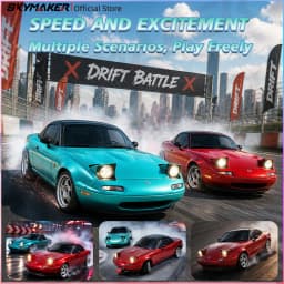 LDRC Upgraded LD1804 1:18 MX-5 RWD RC Drift Car Gyro Stabilization LED Headlight Funny Tongue 2.4G Remote Control Toy Car Gift