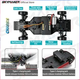 LDRC Upgraded LD1804 1:18 MX-5 RWD RC Drift Car Gyro Stabilization LED Headlight Funny Tongue 2.4G Remote Control Toy Car Gift