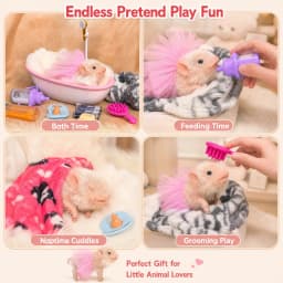 5 Inch Silicone Piglet Soft Cute Mini Realistic Animals with Accessories Lifelike Reborn Newborn Pig Doll Decompression Toy Gift