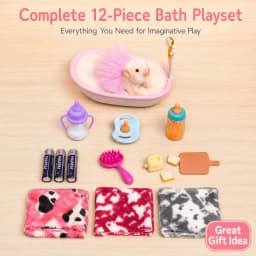 5 Inch Silicone Piglet Soft Cute Mini Realistic Animals with Accessories Lifelike Reborn Newborn Pig Doll Decompression Toy Gift