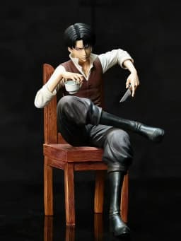 Attack On Titan Levi Ackerman Sitting Pose GK Figure Anime Statue Desktop Decoration Collectible Model For Anime Fans And Otaku