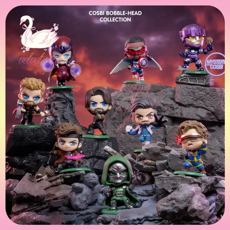 Original Hot Toys Marvel Avengers 5: Doomsday Cosbi Bobble-Head Collection Blind Box Action Figures Ornaments Collect Toys Gifts