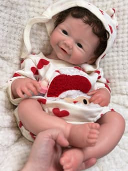 Lifelike 18 Inch Soft Silicone Handcrafted Hair Transplant Style Reborn Baby Vivienne As A Birthday Gift