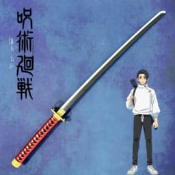 40inch Okkotsu Yuta Katana Real Size Katana Samurai Jujutsu Kaisen Wooden Ninja Knife Sabre Unsharp Anime Cosplay Prop Toy Gift