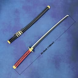 40inch Okkotsu Yuta Katana Real Size Katana Samurai Jujutsu Kaisen Wooden Ninja Knife Sabre Unsharp Anime Cosplay Prop Toy Gift