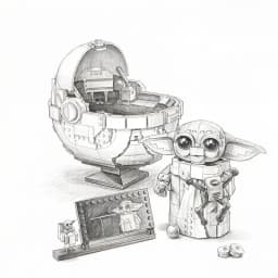 new1048PCS Spaceship with Baby Stroller Building Blocks Creative Assembly Model Christmas Gifts Home Desktop Decor