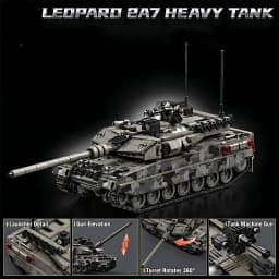 1007pcs Military Series Building Blocks Model War Leopard 2A7 Heavy Tank Bricks Sets WW2 Creative Toys Adult Gifts Room Decor