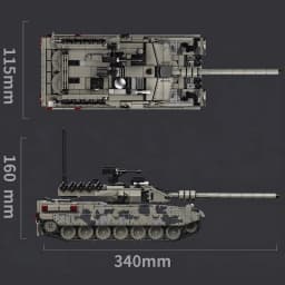 1007pcs Military Series Building Blocks Model War Leopard 2A7 Heavy Tank Bricks Sets WW2 Creative Toys Adult Gifts Room Decor
