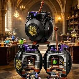 652pcs Secret Potions Classroom Building Blocks Cauldron Moc Sets Creative Model Bricks Toys For Fans Birthday Christmas Gifts