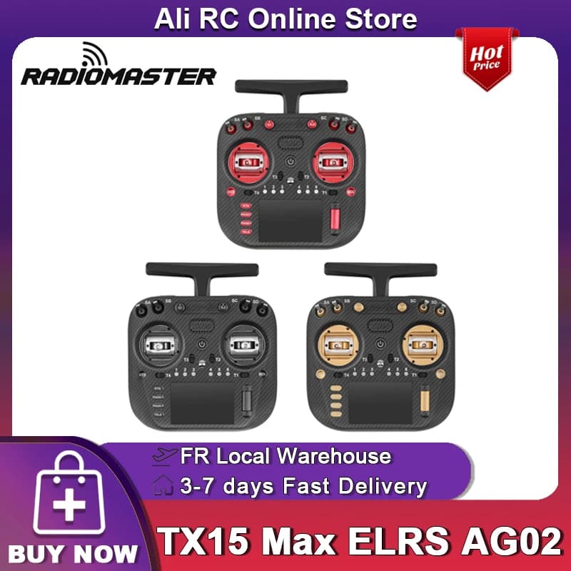 RadioMaster TX15 Max Remote Control AG02 CNC STM32H750 Built-in Gyro Microphone Gyroscop Foldable Dual Band Antenna ELRS for FPV Drone