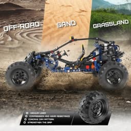 Mould King 18018 Technical Car Toys The MOC-3028 APP&RC Motorized Blue Lightning Buggy Model Building Blocks Bricks Kids Gifts